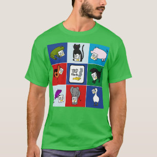 Cute Animals säger Tvätta Händer T Shirt