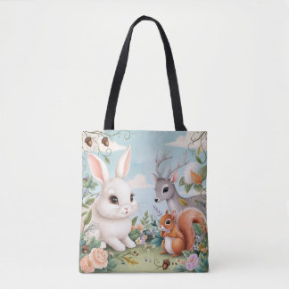 Cute animals Shoulder Tote Tygkasse