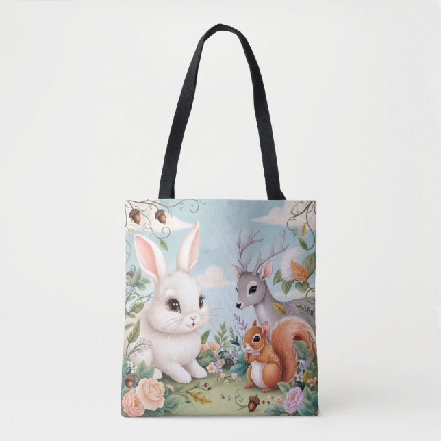 Cute animals Shoulder Tote Tygkasse (Framsida)