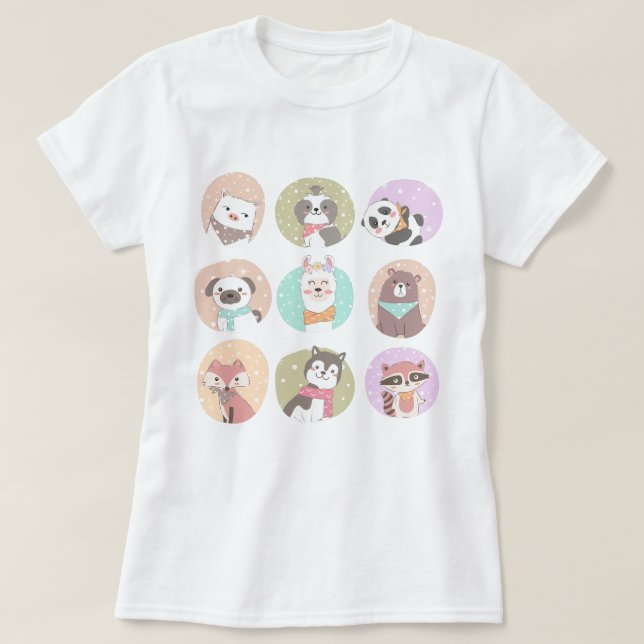 Cute Animals T Shirt (Design framsida)