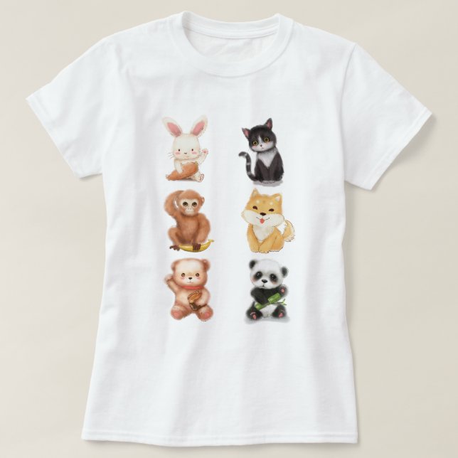 Cute Animals T Shirt (Design framsida)