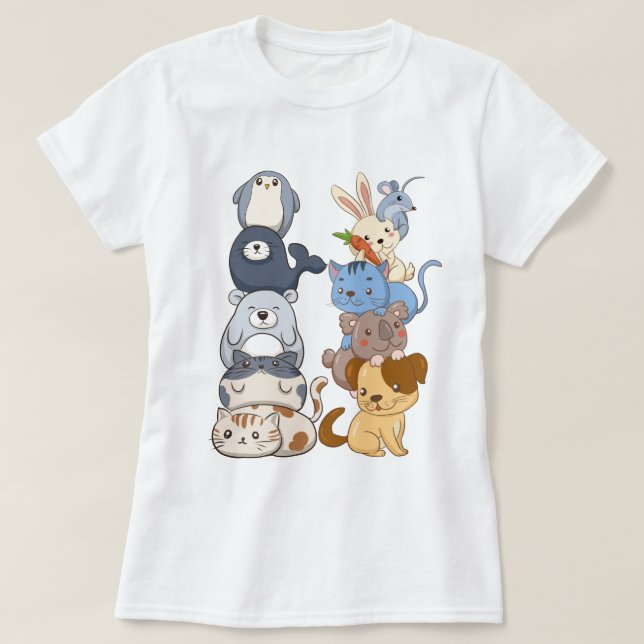 Cute Animals T Shirt (Design framsida)