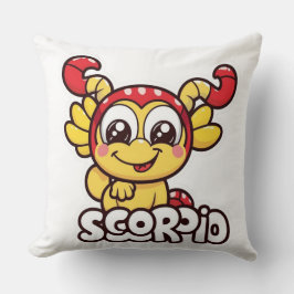 Cute Animated Scorpio Zodiac Design Kudde