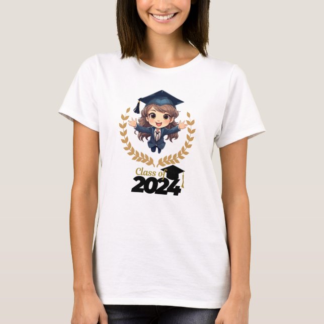 Cute Animation Student Namn 2024 T Shirt (Framsida)