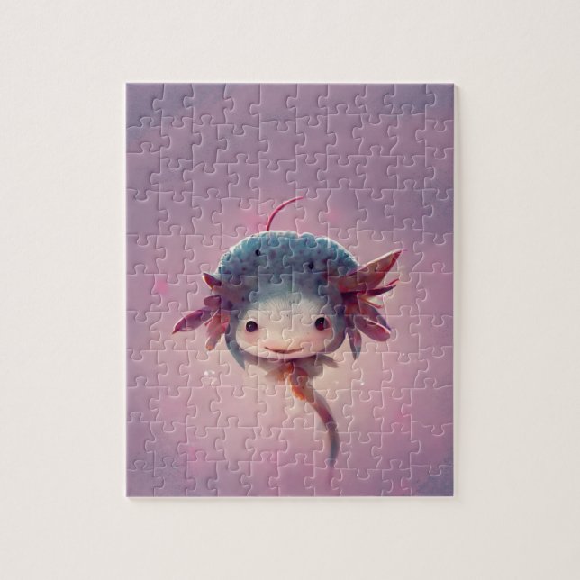 Cute Anime Axolotl Pussel (Vertikal)