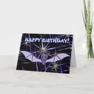 Cute Anime Baby Fladdermus Koumori Birthday (Natte Kort