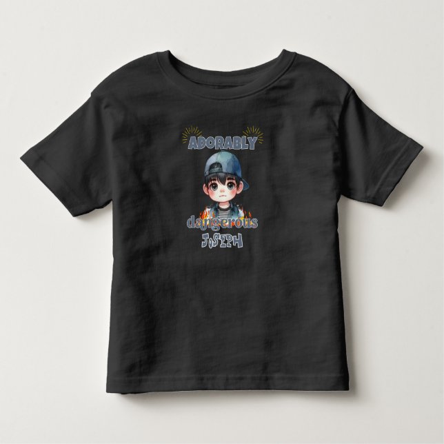 Cute Anime Boy är tyvärr farligt farligt T Shirt (Framsida)