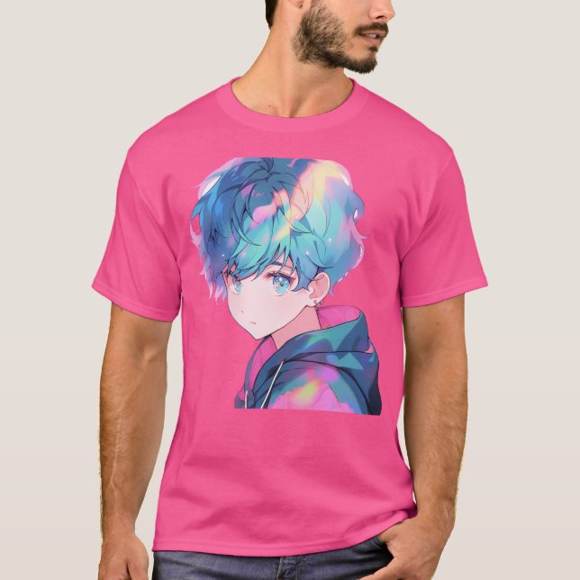 Cute Anime Boy T Shirt (Framsida)