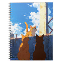 Cute Anime Cat Notebook - Back to school Gift