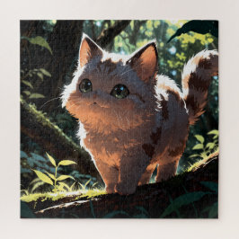 Cute anime cat pussel