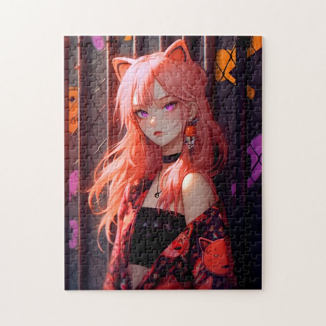 Cute Anime Catgirl Pussel (Vertikal)