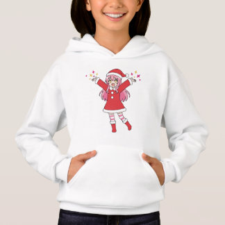Cute Anime Christmas Girl Hoodie - Kawaii Santa Ou T Shirt