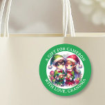 Cute Anime Elves jul | Till och från Runt Klistermärke<br><div class="desc">Djuren i Santa Hats som höll leksak åt julen en gåva till dig klistermärken med ett vattenfärgsutseende.</div>