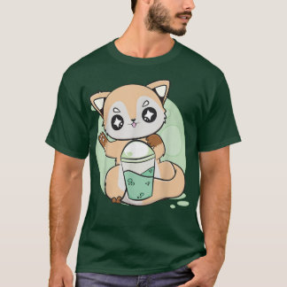 Cute Anime fo with Boba and Pearl Mjölk te 529 T Shirt