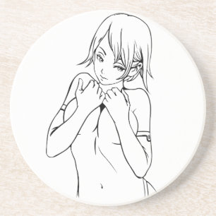 Cute Anime Girl, Black Underlägg