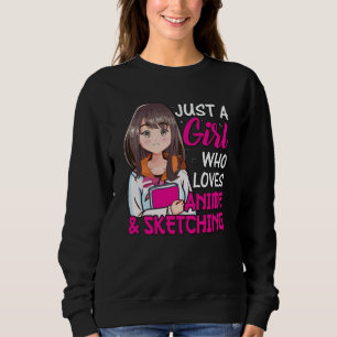 Cute Anime Girl   för Anime & Sketching Älskare T Shirt