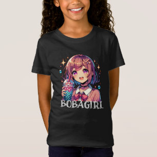 Cute Anime Girl Holding Bubble Tea T Shirt