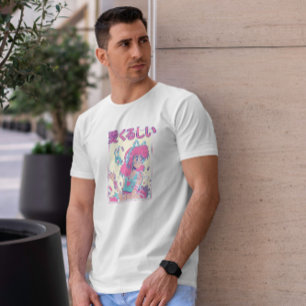 Cute Anime Girl in Cat Öron T Shirt