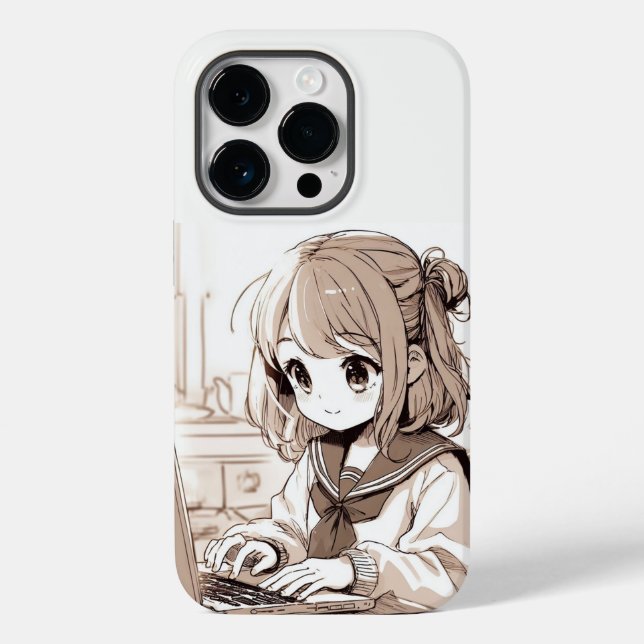 Cute Anime Girl iPhone/iPad-fall (Baksida)
