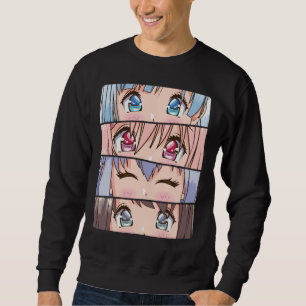 Cute Anime Girl Japan Tecknad Manga Anime Lång Ärmad Tröja