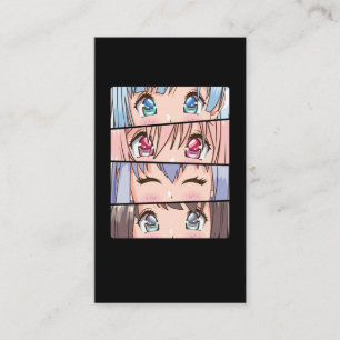 Cute Anime Girl Japan Tecknad Manga Anime Visitkort