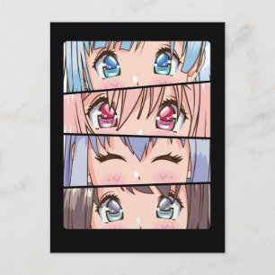 Cute Anime Girl Japan Tecknad Manga Anime Vykort