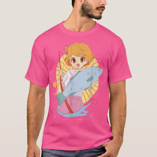 Cute Anime Girl Kärlek som fiskar efter flickor To T Shirt