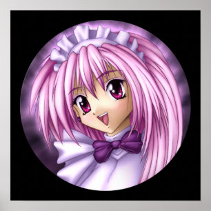 Cute Anime Girl Maid Poster