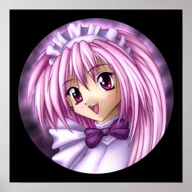 Cute Anime Girl Maid Poster (Framsidan)