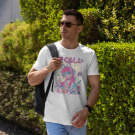 Cute Anime Girl med hörlurar T Shirt