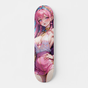 Cute Anime Girl Mini Skateboard Bräda 18,5 Cm