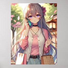 Cute Anime Girl vid köp Bliss Poster