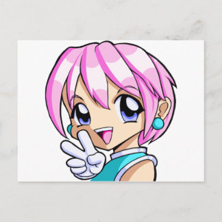 Cute Anime Girl Vykort