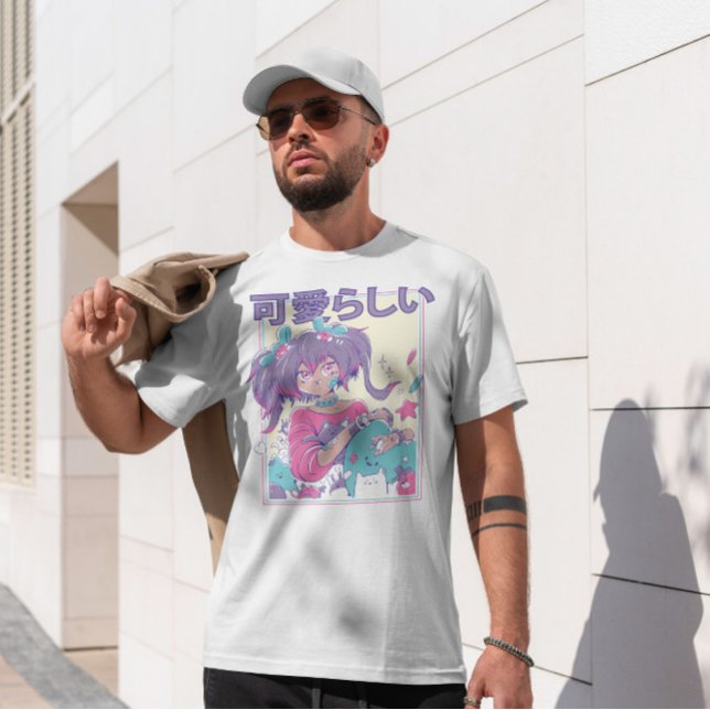 Cute Anime Girl with Ponytails T Shirt (Skapare uppladdad)