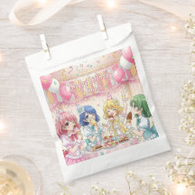 Cute Anime Girl's Ice Cream Birthday Party