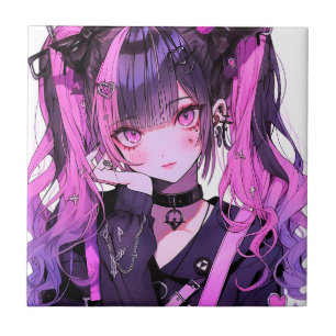 Cute Anime Goth Girl Kakelplatta