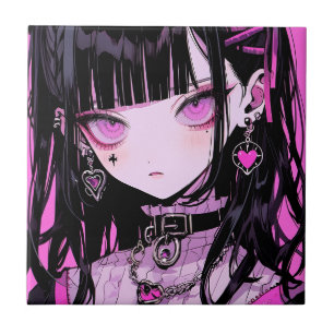 Cute Anime Goth Girl Kakelplatta