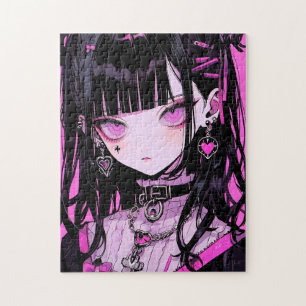 Cute Anime Goth Girl Pussel
