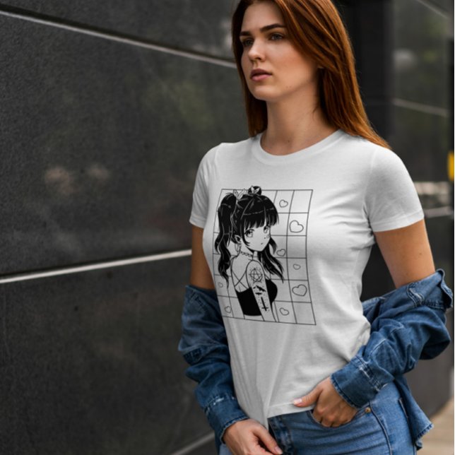 Cute Anime Goth Girl T Shirt (Skapare uppladdad)