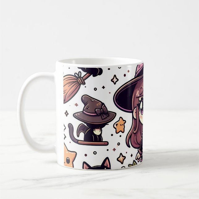 Cute Anime Halloween Design Design Mugg (Vänster)