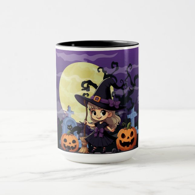 Cute Anime Halloween Witch Mugg (Center)