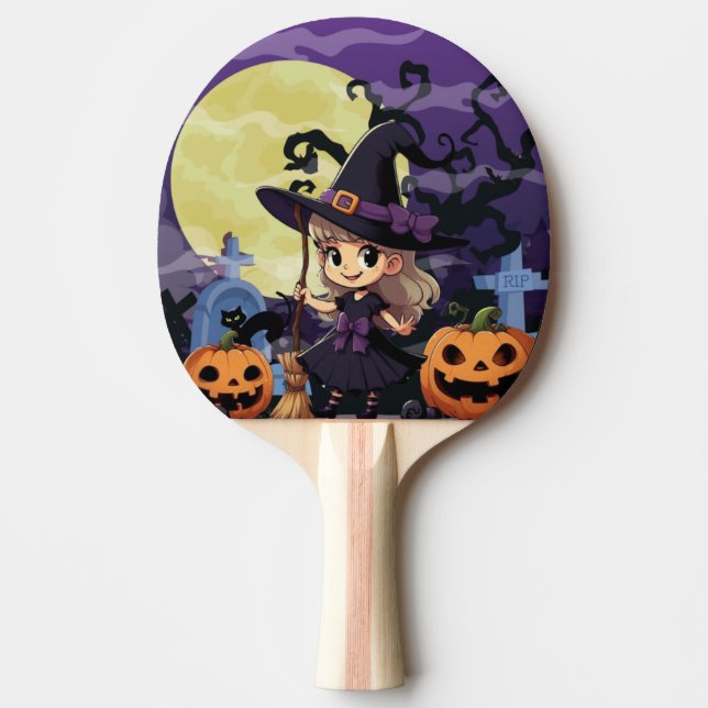 Cute Anime Halloween Witch Pingisracket (Framsidan)