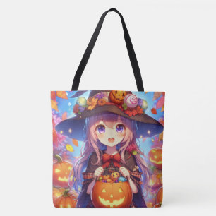 Cute Anime Halloween Witch Tygkasse