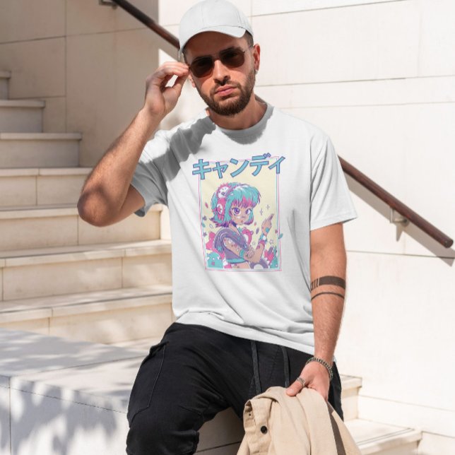 Cute Anime Japansk Girl T Shirt (Skapare uppladdad)