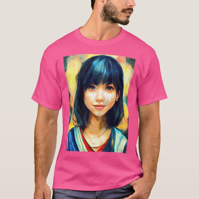 Cute Anime Japanska T Shirt (Framsida)
