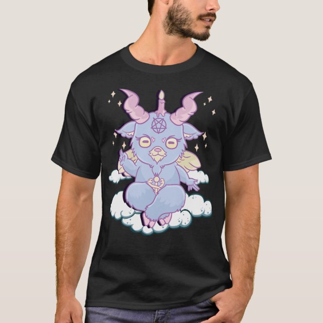 Cute Anime Kawaii Baphomet Pastel Goth Emo Pun T Shirt (Framsida)