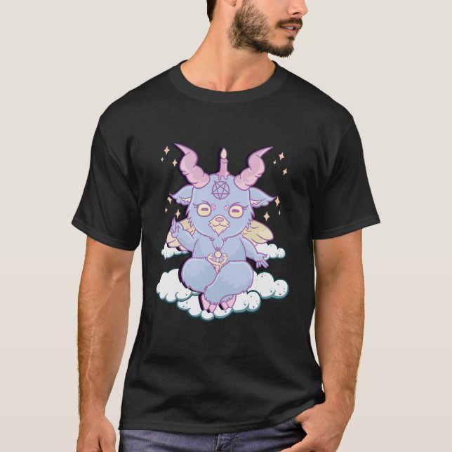 Cute Anime Kawaii Baphomet Pastel Goth Emo Pun T Shirt (Framsida)