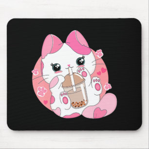 Cute Anime Kawaii Cat Boba Bubble Tea Girls Costum Musmatta