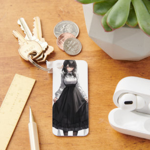 Cute Anime Maid Nyckelring