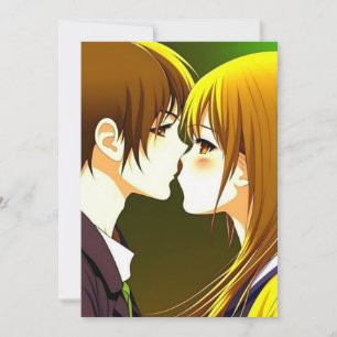 Cute Anime par Bröllop Inbjudningar